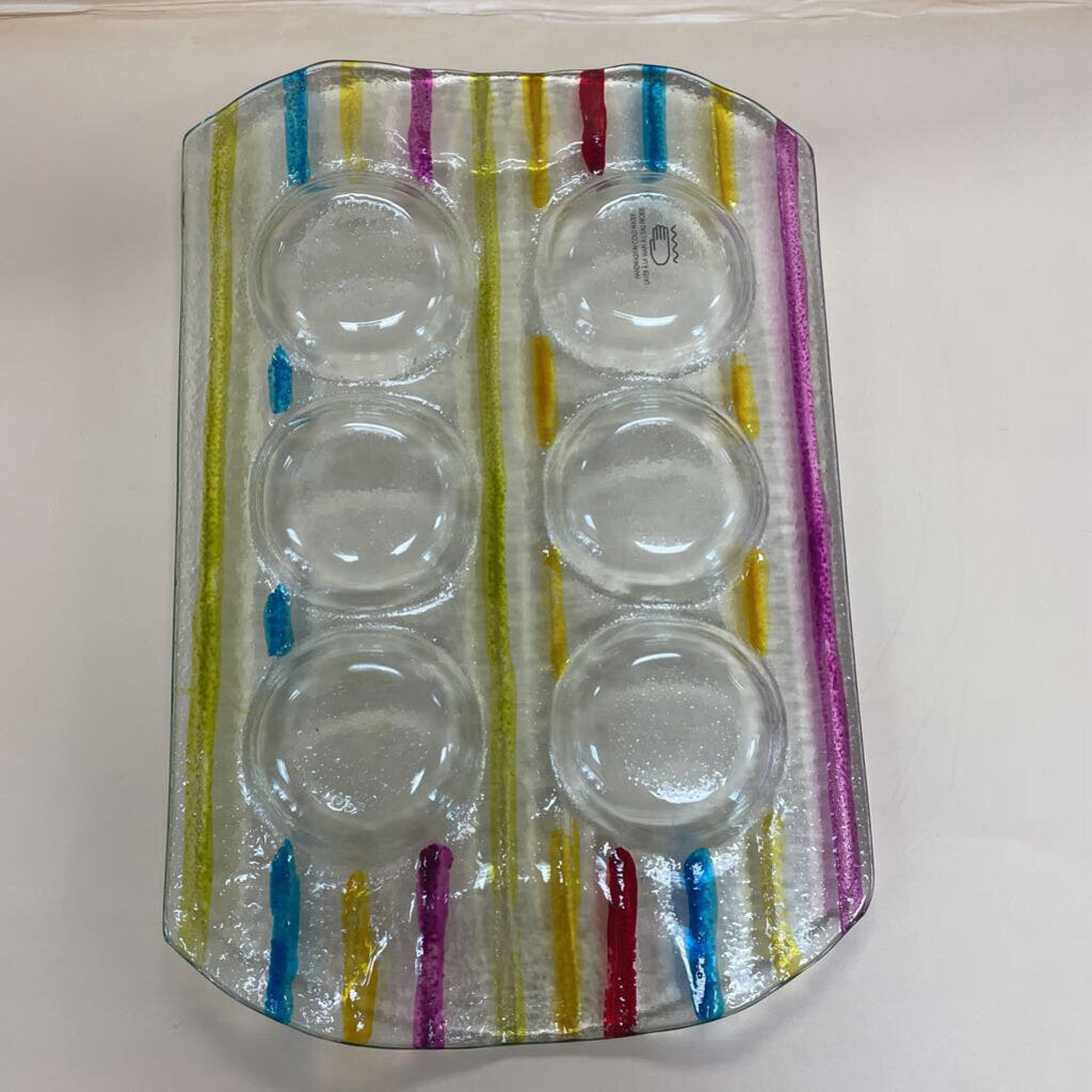 MULTICOLOR ESCARGO GLASS TRAY