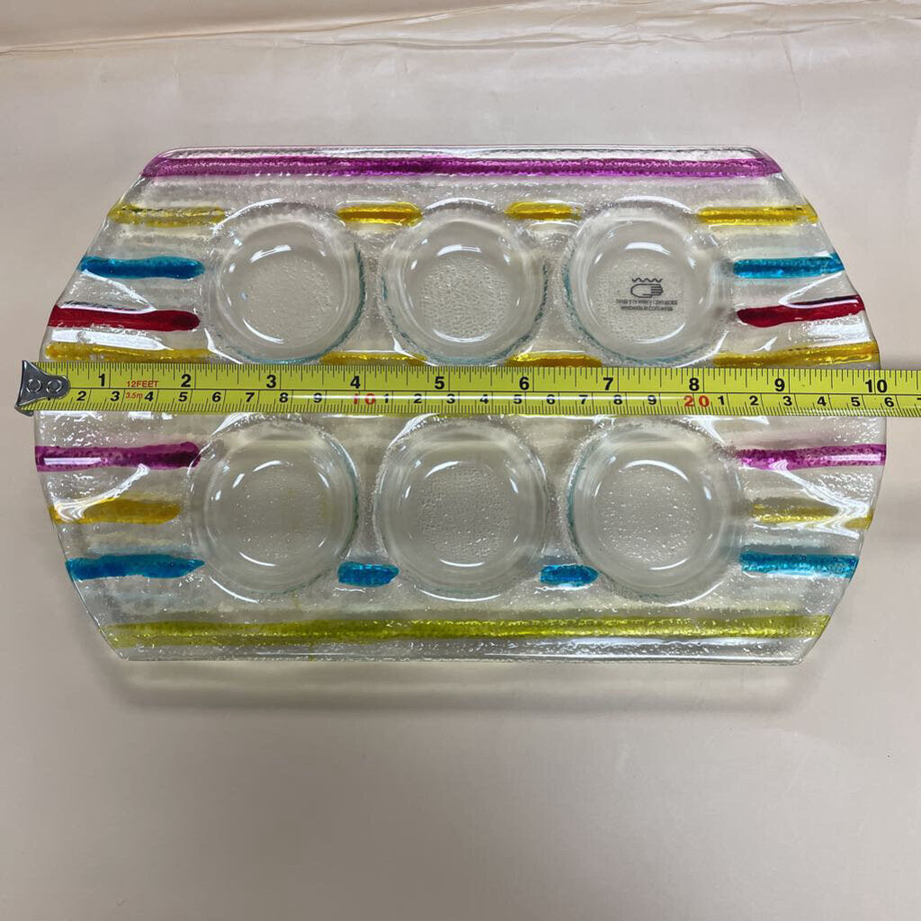 MULTICOLOR ESCARGO GLASS TRAY