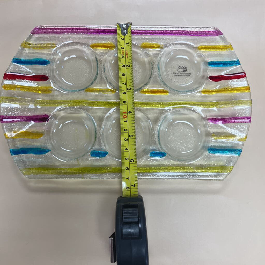 MULTICOLOR ESCARGO GLASS TRAY