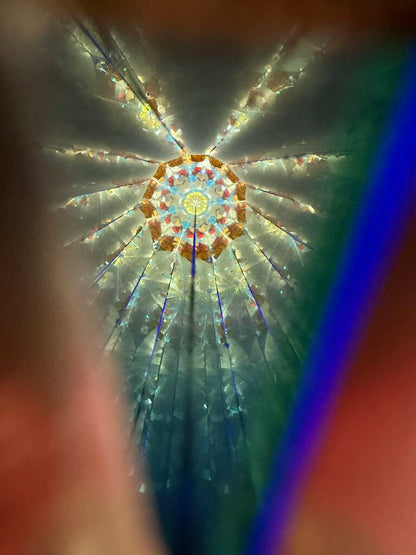VINTAGE STAINED GLASS KALEIDOSCOPE