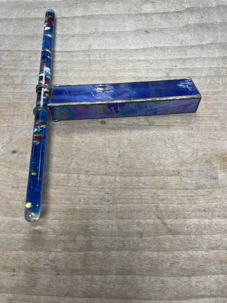 VINTAGE STAINED GLASS KALEIDOSCOPE