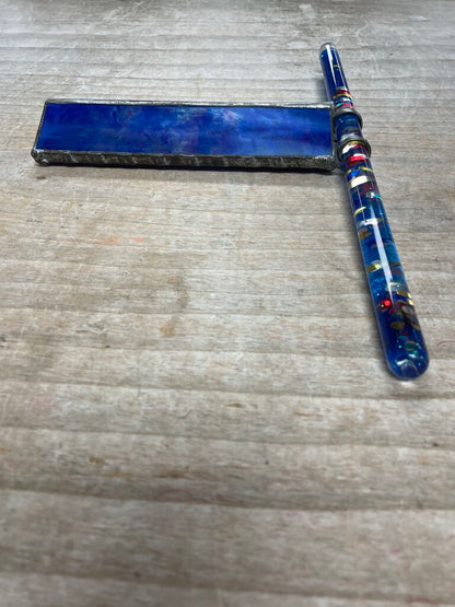 VINTAGE STAINED GLASS KALEIDOSCOPE
