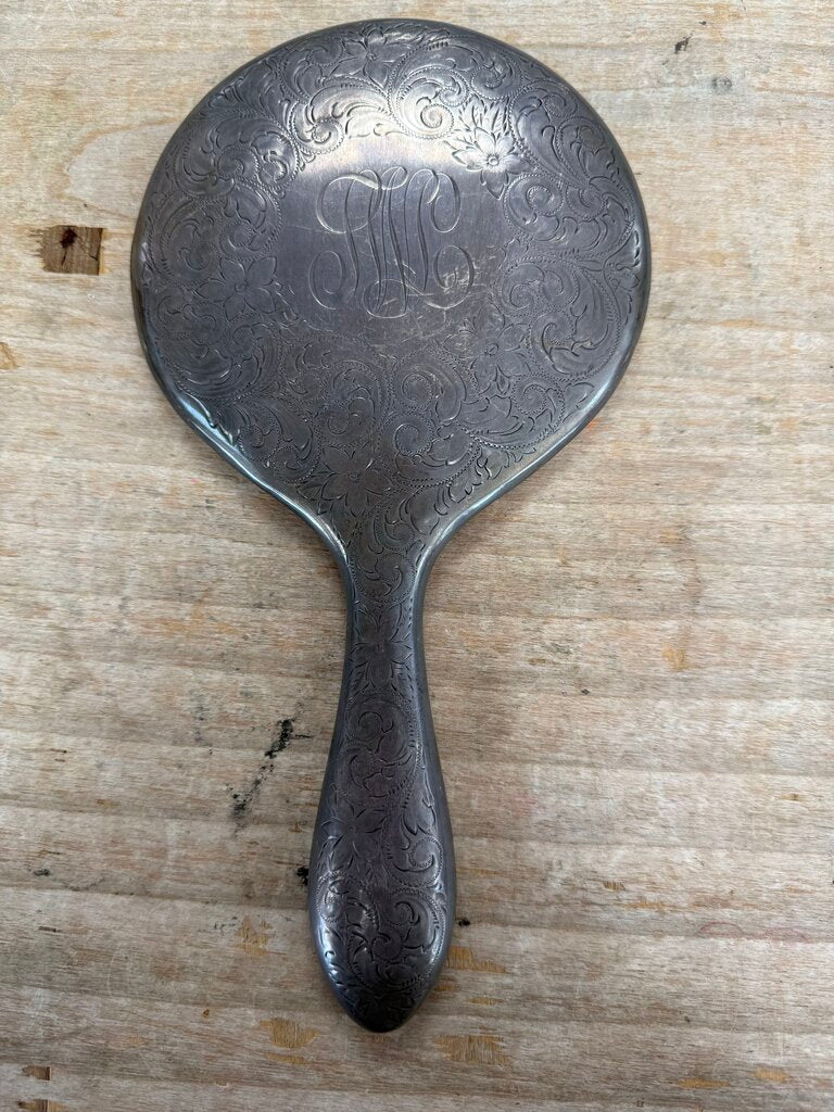 VINTAGE STERLING SILVER HAND MIRROR