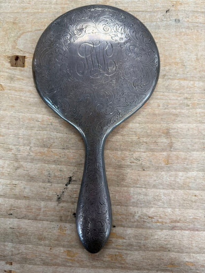 VINTAGE STERLING SILVER HAND MIRROR