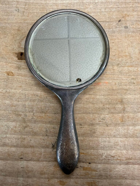 VINTAGE STERLING SILVER HAND MIRROR