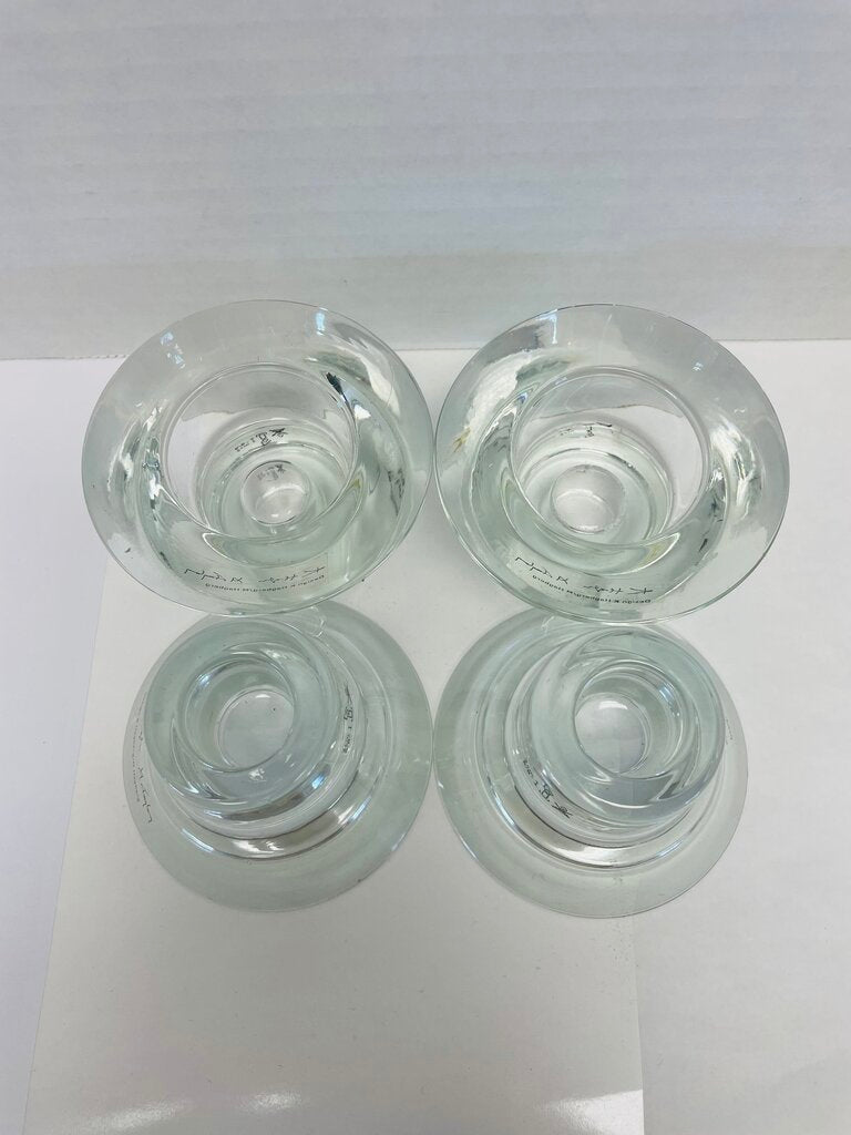 K AND M HAGBERG DUAL CANDLE HOLDERS SET OF 4