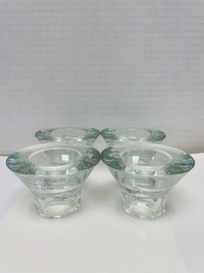 K AND M HAGBERG DUAL CANDLE HOLDERS SET OF 4