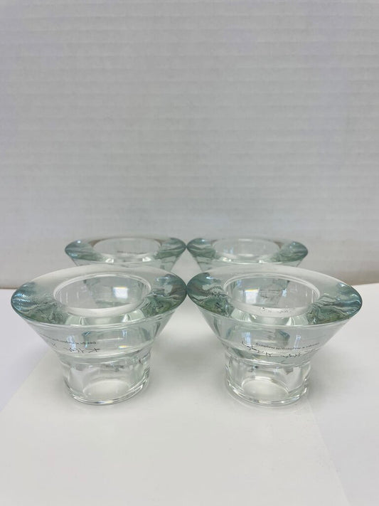 K AND M HAGBERG DUAL CANDLE HOLDERS SET OF 4