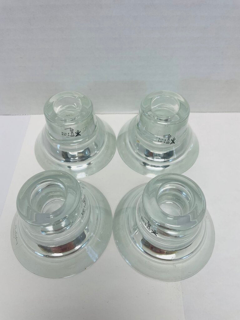 K AND M HAGBERG DUAL CANDLE HOLDERS SET OF 4