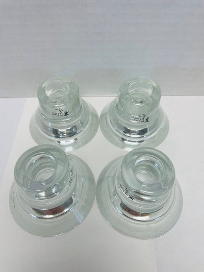 K AND M HAGBERG DUAL CANDLE HOLDERS SET OF 4