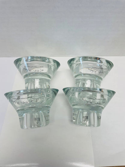 K AND M HAGBERG DUAL CANDLE HOLDERS SET OF 4