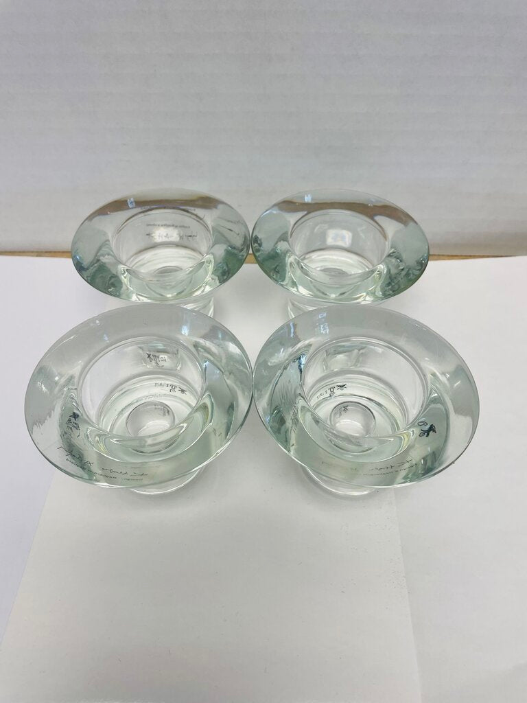 K AND M HAGBERG DUAL CANDLE HOLDERS SET OF 4