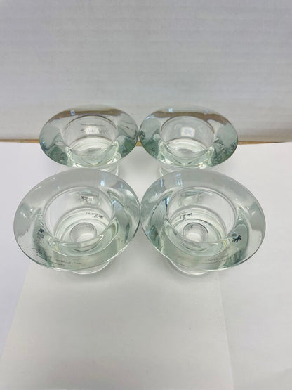 K AND M HAGBERG DUAL CANDLE HOLDERS SET OF 4