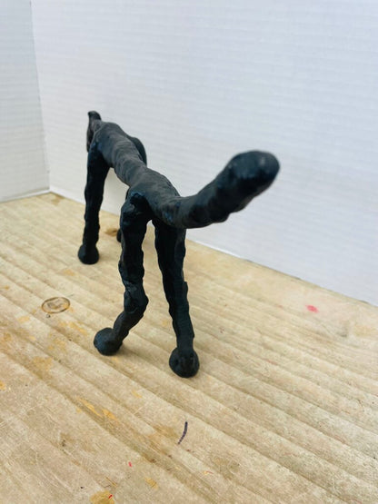 METAL DOG SCULPTURE 16.5 ''