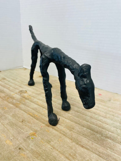 METAL DOG SCULPTURE 16.5 ''