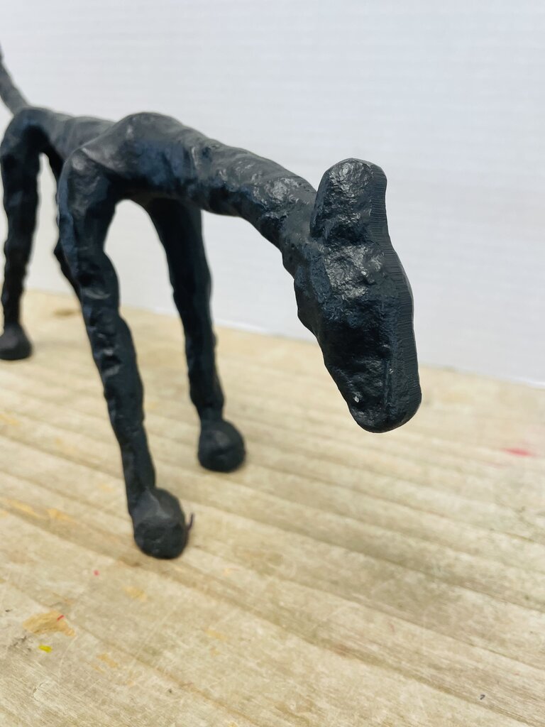 METAL DOG SCULPTURE 16.5 ''