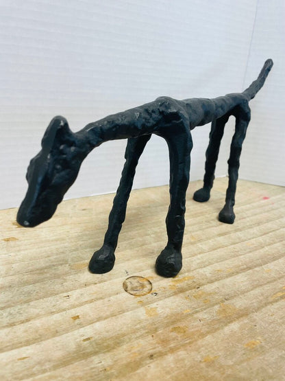 METAL DOG SCULPTURE 16.5 ''