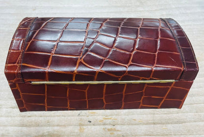 HANDMADE IN SPAIN LEATHER JEWELRY BOX