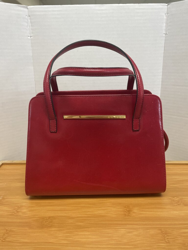 VINTAGE RED ST JOHN PURSE