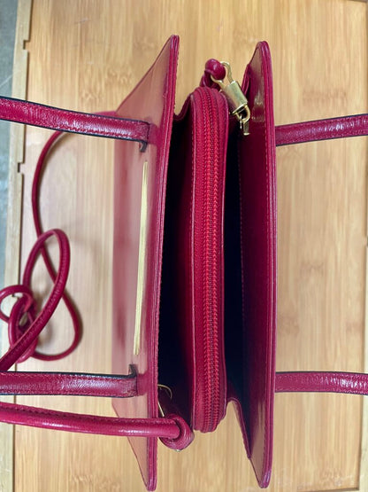VINTAGE RED ST JOHN PURSE