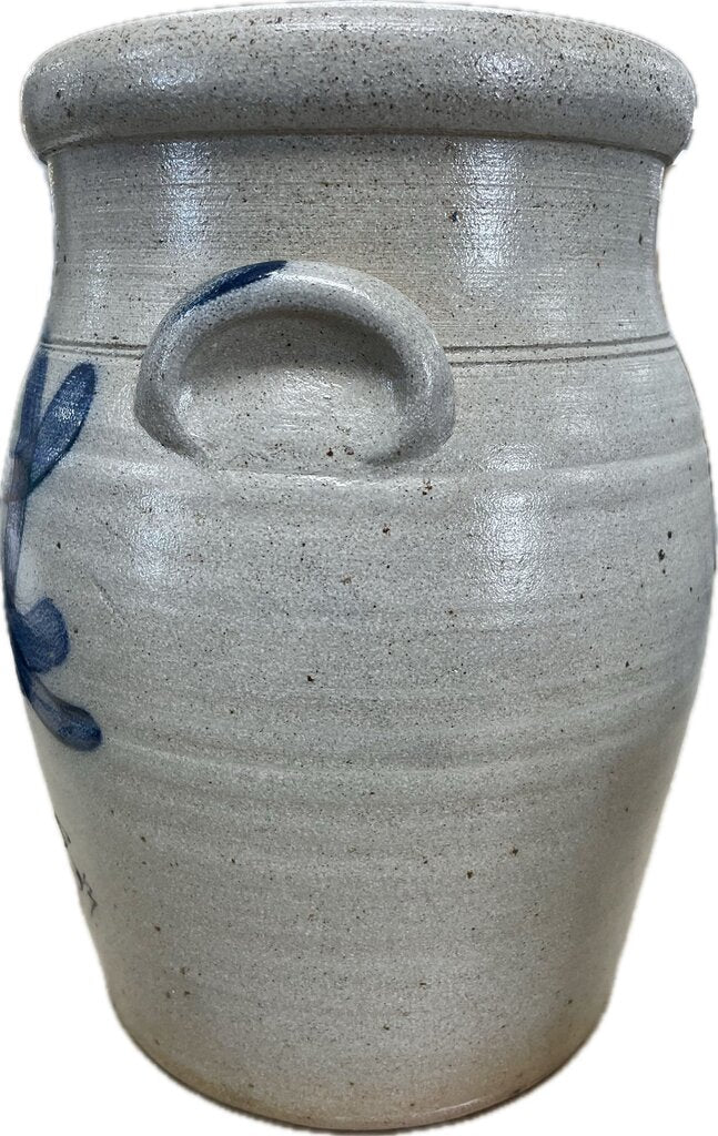 VINTAGE HUGE ROWE POTTERY ROOSTER CROCK W/ LID