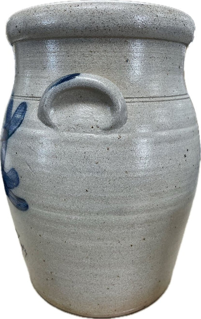 VINTAGE HUGE ROWE POTTERY ROOSTER CROCK W/ LID
