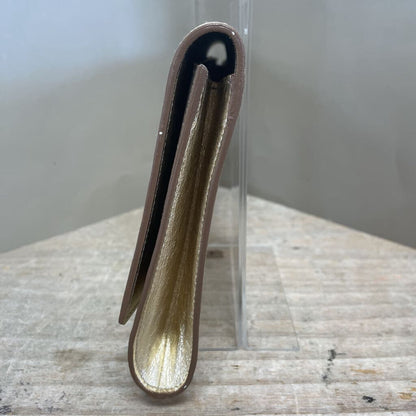 YSL GOLD LEATHER CLUTCH L11"H6.5"