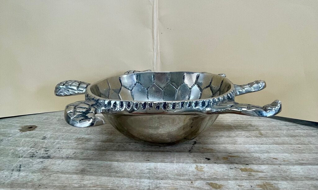 PIER 1 SILVER TURTLE BOWL