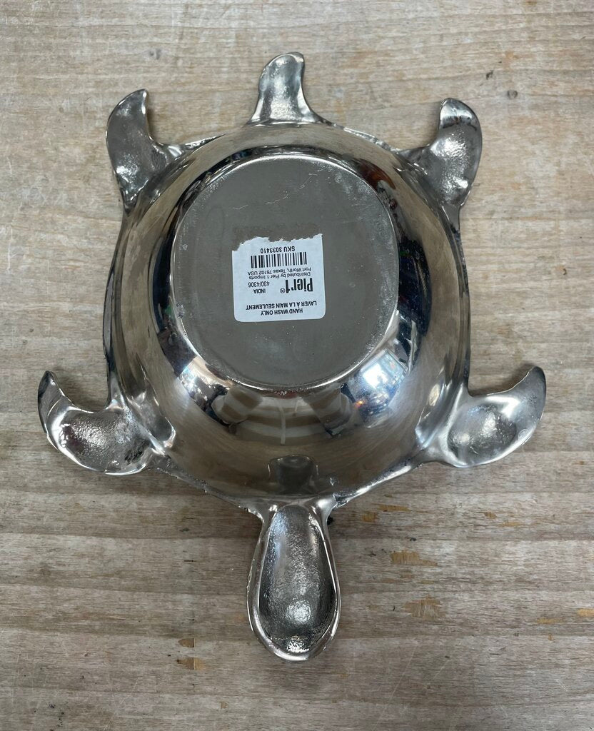 PIER 1 SILVER TURTLE BOWL