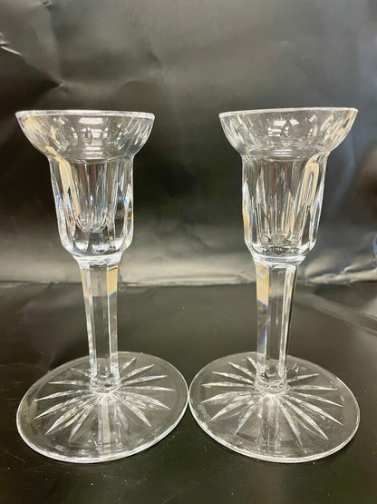 WATERFORD CRYSTAL CANDLESTICKS SET OF 2