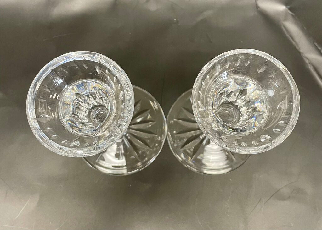 WATERFORD CRYSTAL CANDLESTICKS SET OF 2