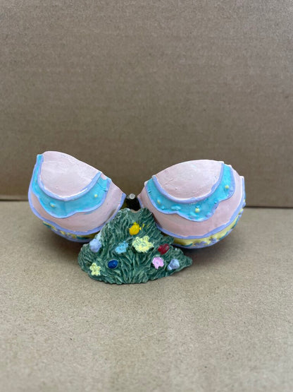 VINTAGE 3D PETER RABBIT EGG FIGURINE PINK 3.75"x2.5"