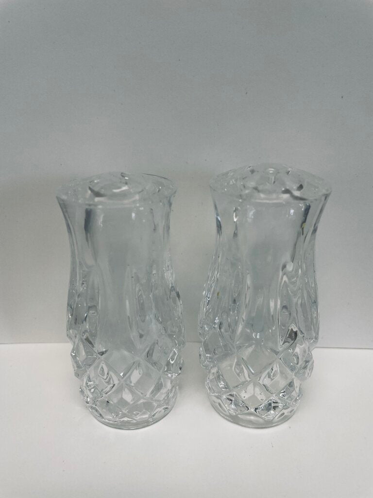 CRYSTAL SALT AND PEPPER SHAKERS