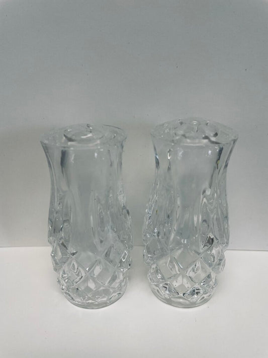 CRYSTAL SALT AND PEPPER SHAKERS