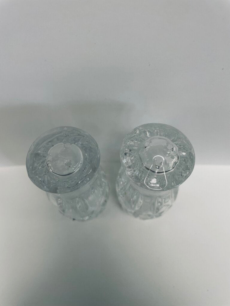 CRYSTAL SALT AND PEPPER SHAKERS