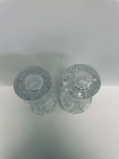 CRYSTAL SALT AND PEPPER SHAKERS