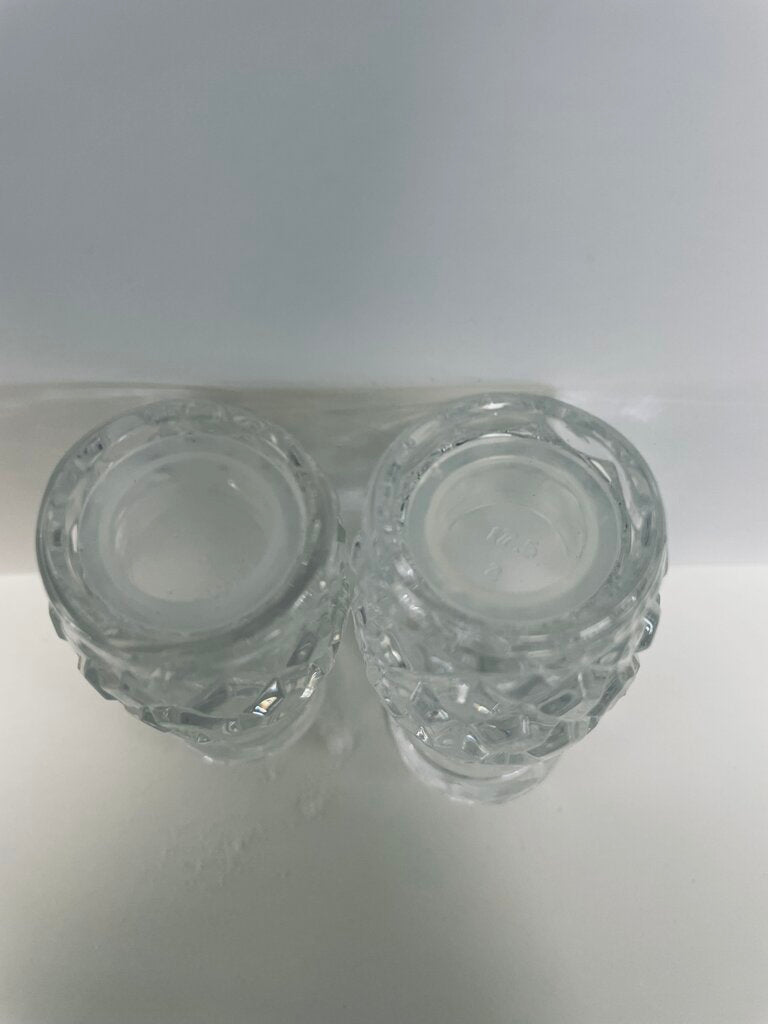 CRYSTAL SALT AND PEPPER SHAKERS