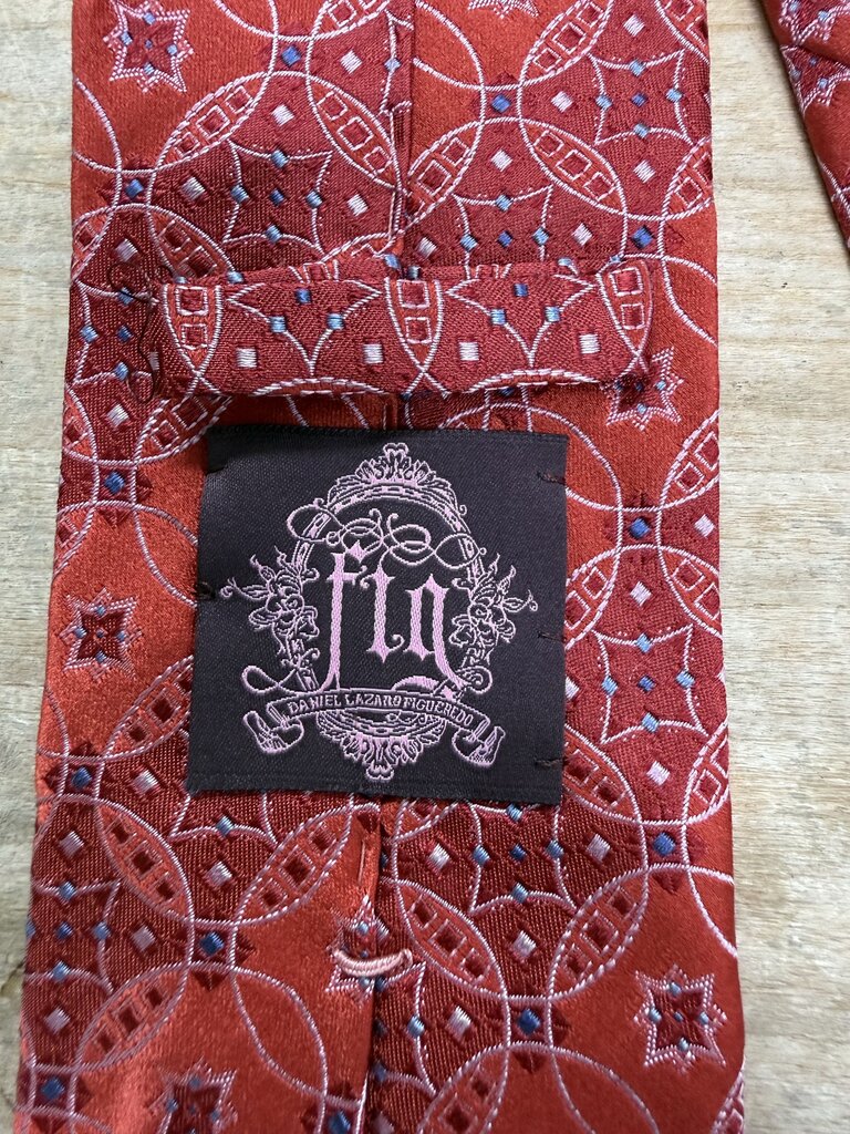 DANIEL LAZARO FIGUEREDO RED SILK TIE