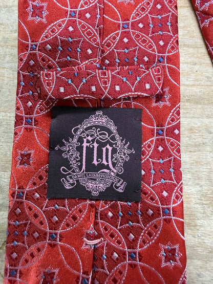 DANIEL LAZARO FIGUEREDO RED SILK TIE