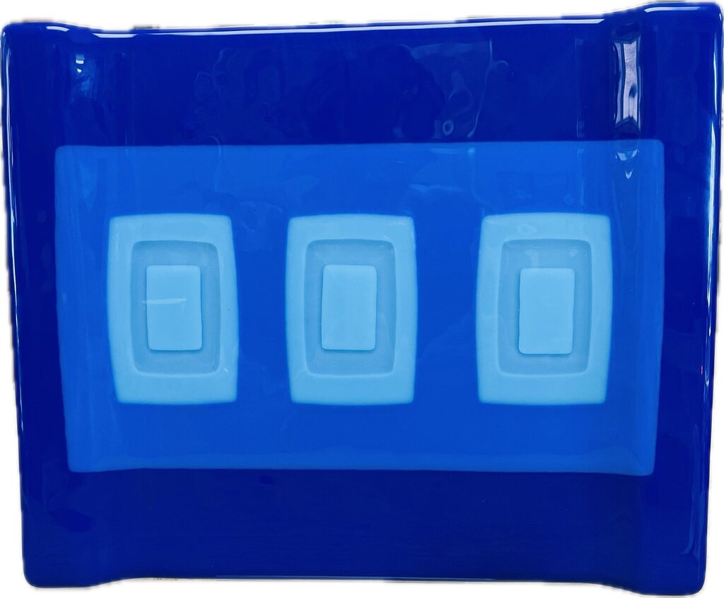 VINTAGE HELLEN RUDY BLUE TRAY 12"- 9.5"
