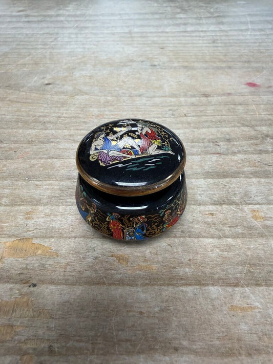 VINTAGE ROMAN GREEK SOLID PERFUME LIDDED JAR
