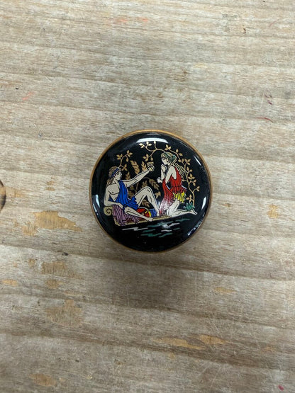 VINTAGE ROMAN GREEK SOLID PERFUME LIDDED JAR