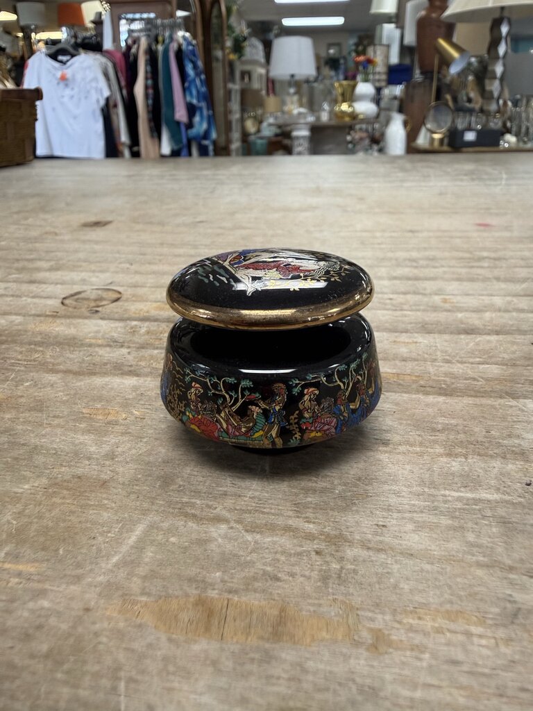 VINTAGE ROMAN GREEK SOLID PERFUME LIDDED JAR