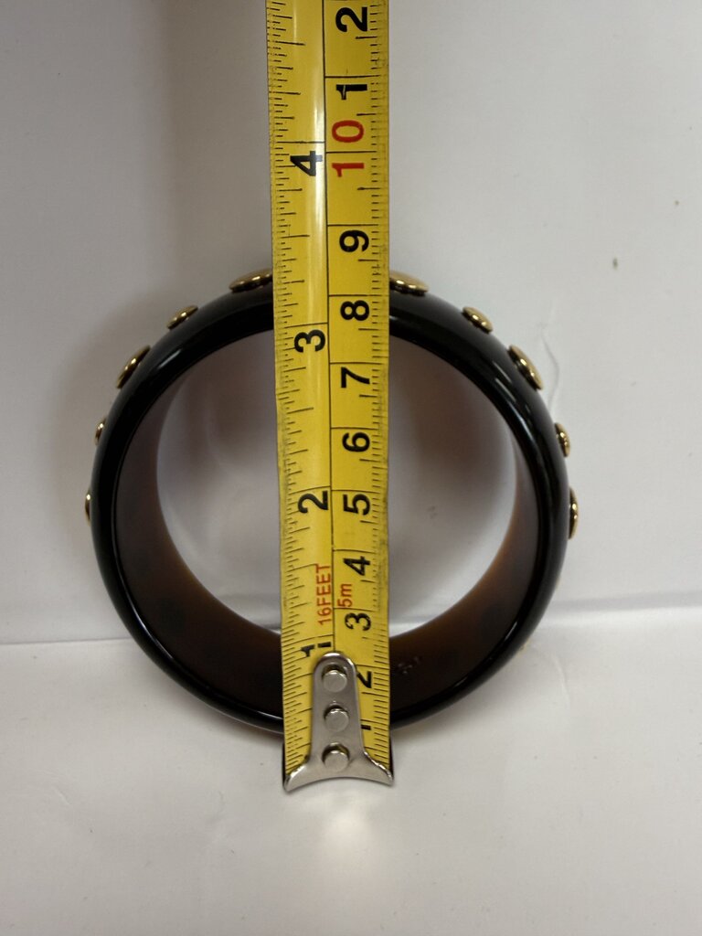 DOLCE AND GABBANA RARE RESIN BANGLE W/ GOLD STUDS