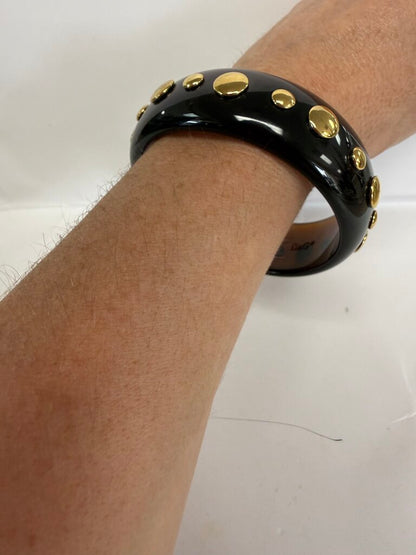 DOLCE AND GABBANA RARE RESIN BANGLE W/ GOLD STUDS