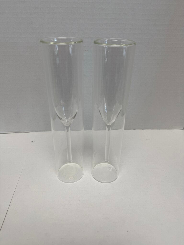 DOUBLE WALLED CHAMPAGNE FLUTES SET OF 2