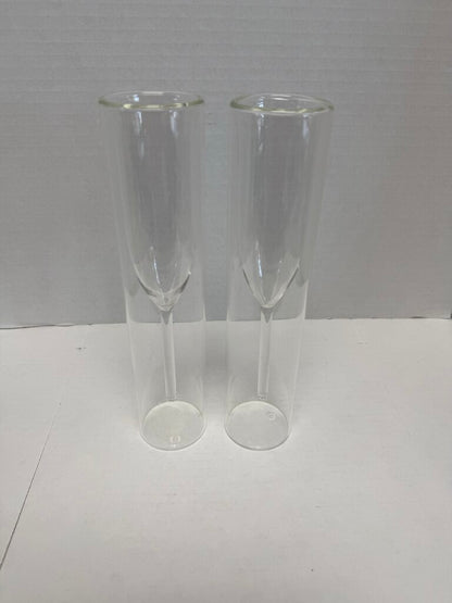 DOUBLE WALLED CHAMPAGNE FLUTES SET OF 2