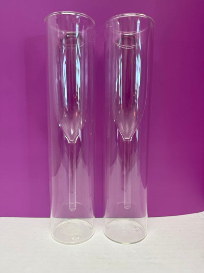DOUBLE WALLED CHAMPAGNE FLUTES SET OF 2