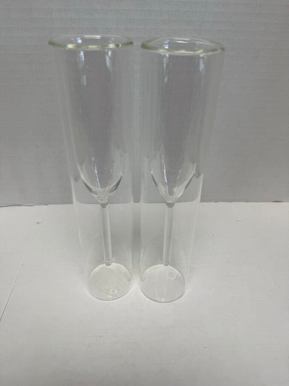 DOUBLE WALLED CHAMPAGNE FLUTES SET OF 2