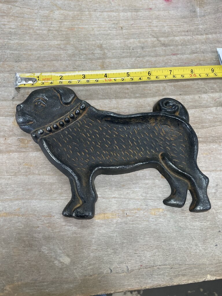 VINTAGE CAST IRON DOG TRINKET DISH